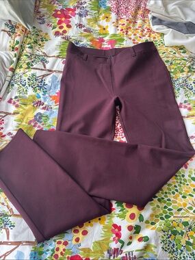 Quince Women's Straight-Leg Pants in Burgundy